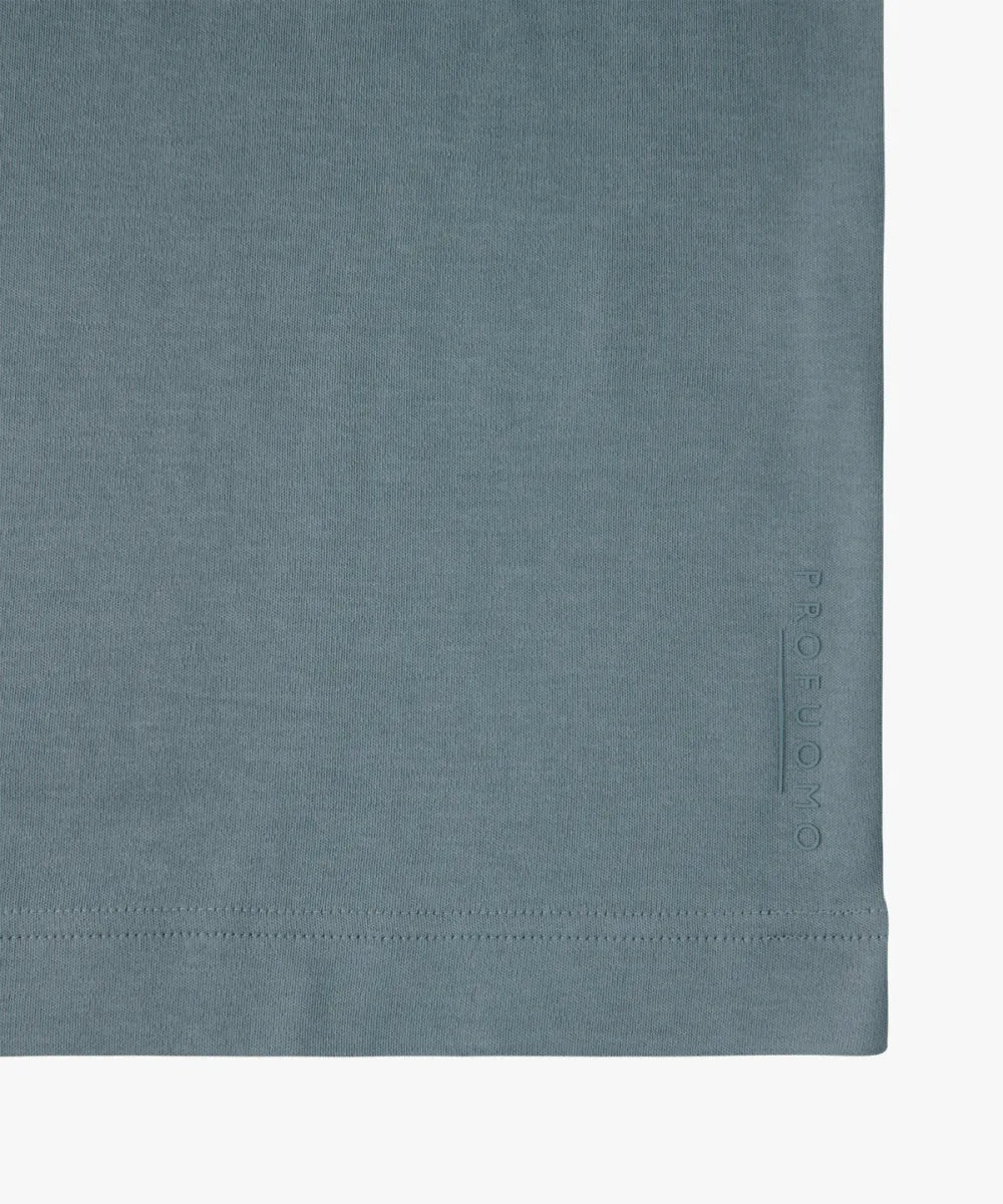 PROFUOMO T-Shirt Crew Neck - Grey Blue
