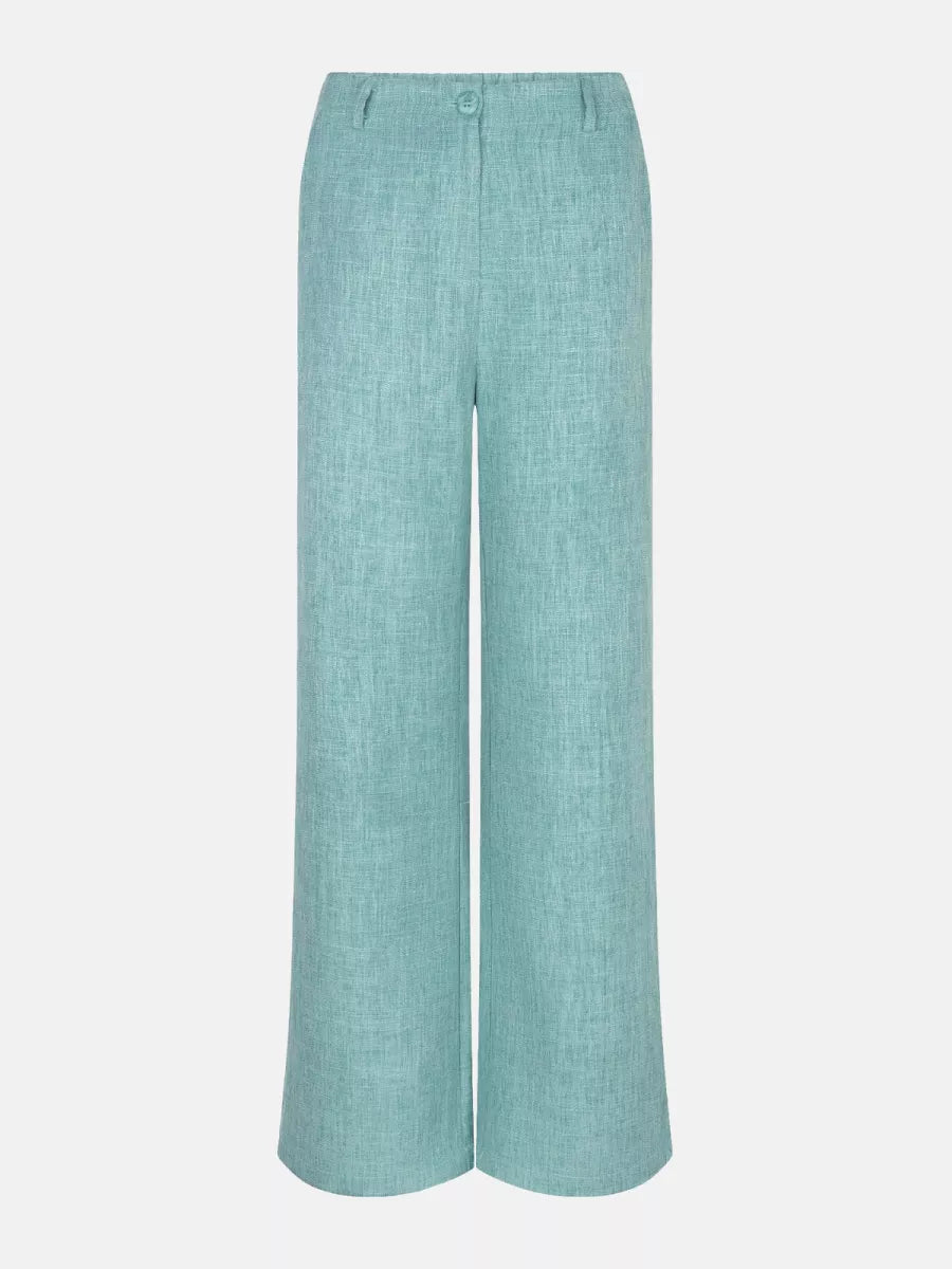 Ydence Pants Leona TALL - Turquoise Melange