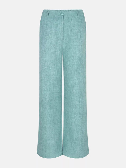Ydence Pants Leona TALL - Turquoise Melange