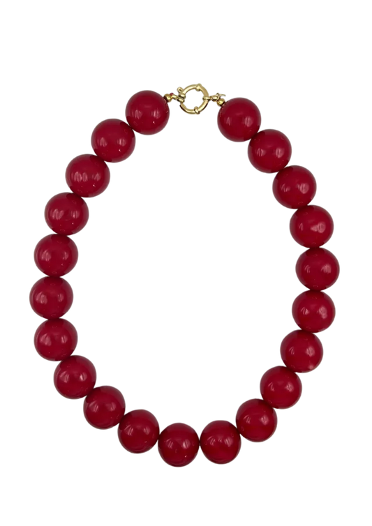 BONNIE STUDIOS Wilma Necklace - Burgundy