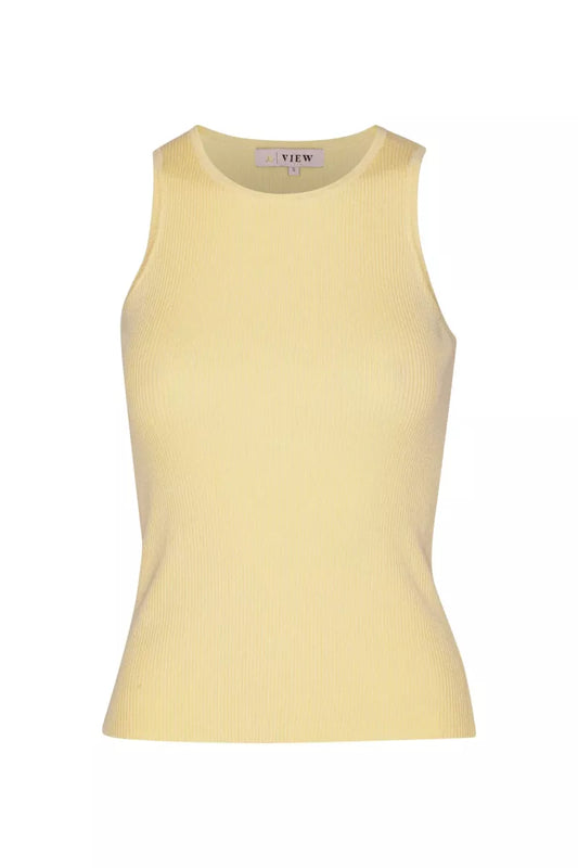 A VIEW Rib Knit Tank Top - Pale Yellow
