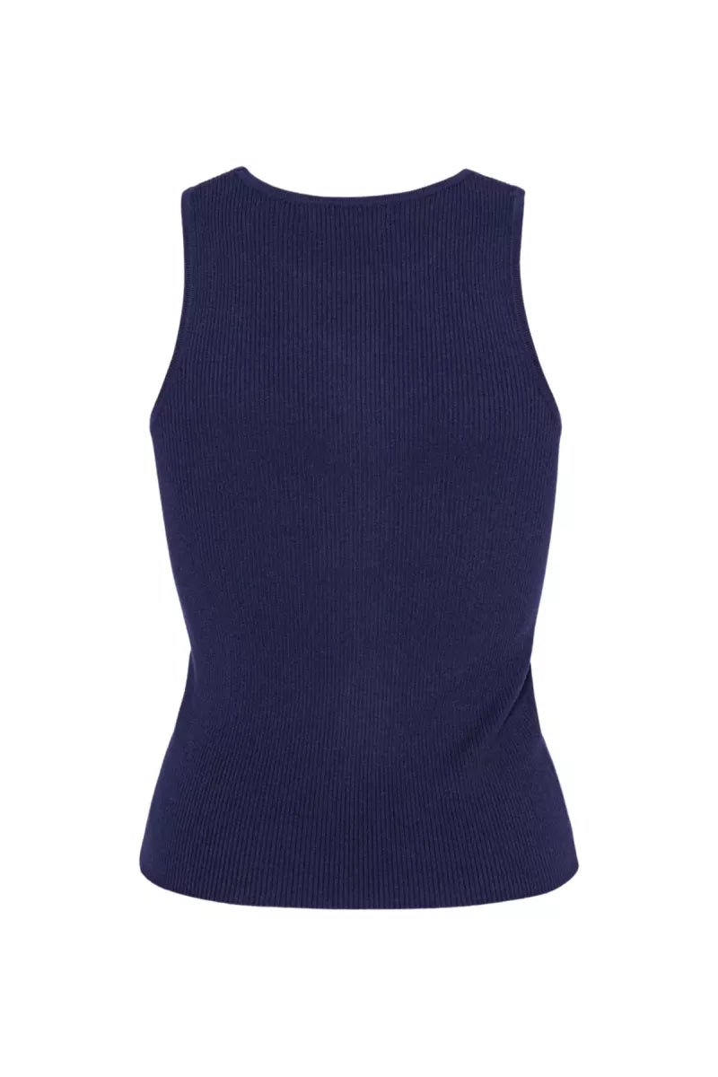 A VIEW Rib Knit Tank Top - Navy