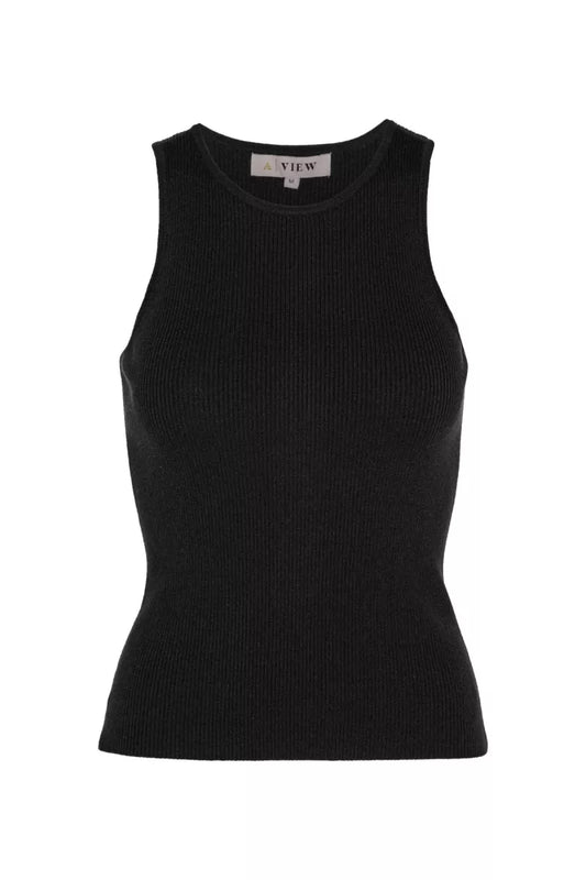 A VIEW Rib Knit Tank Top - Black