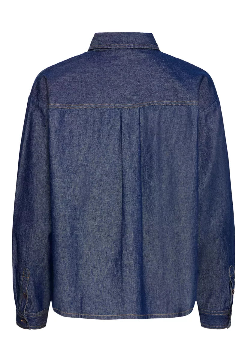 ICHI Archer Denim Blouse