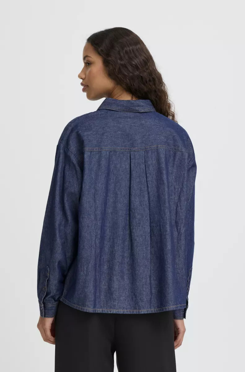 ICHI Archer Denim Blouse