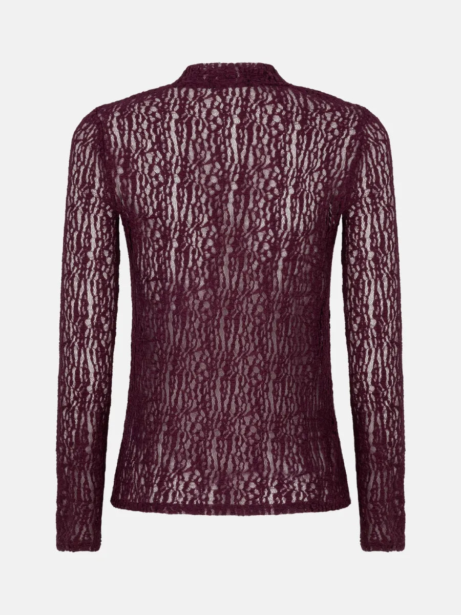 Ydence Top Roberta - Aubergine