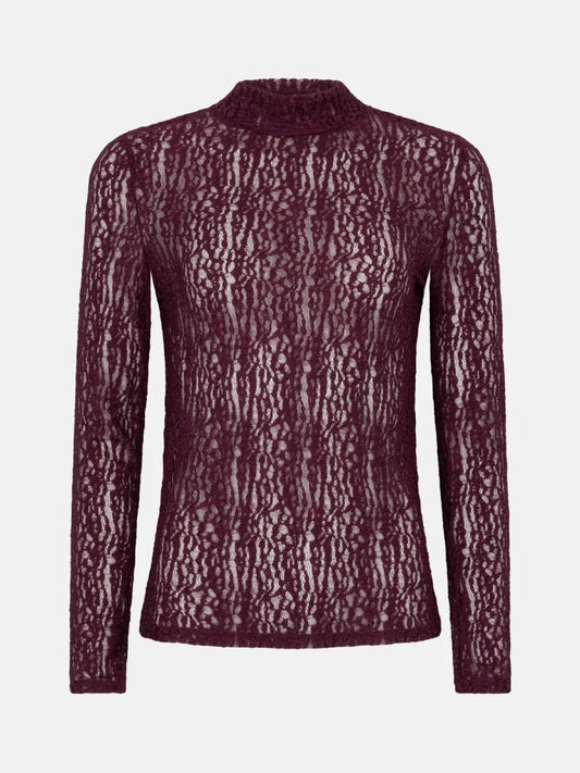 Ydence Top Roberta - Aubergine