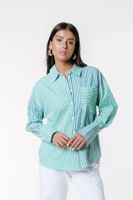 COLORFUL REBEL Talia Stripe Blouse