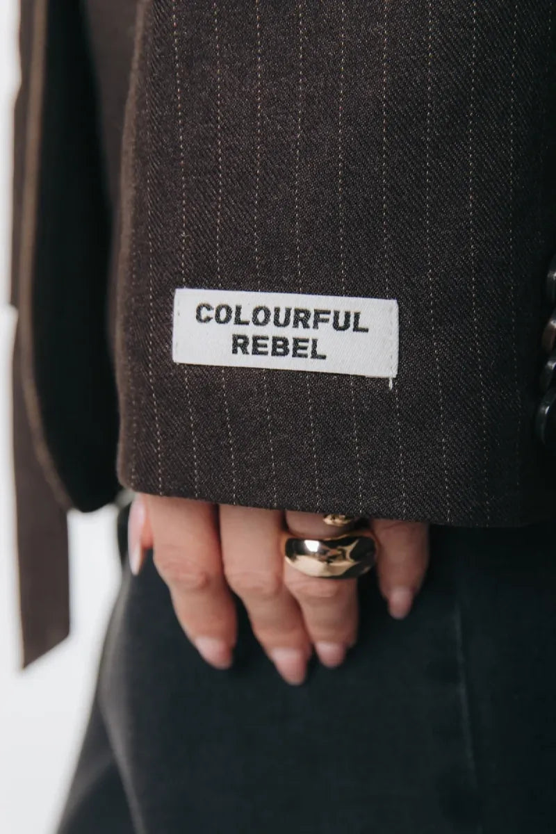 COLORFUL REBEL Sylvie Two Tone Belted Blazer