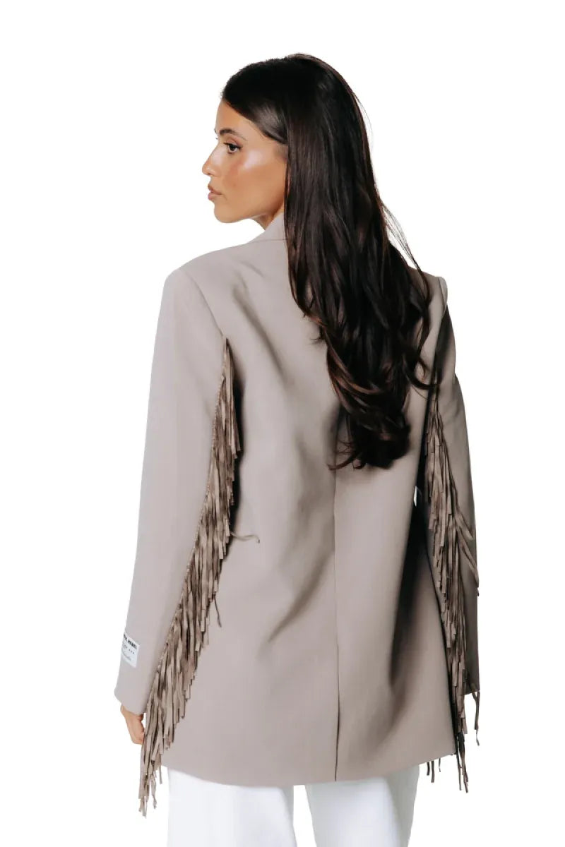 COLORFUL REBEL Jesra Fringe Blazer