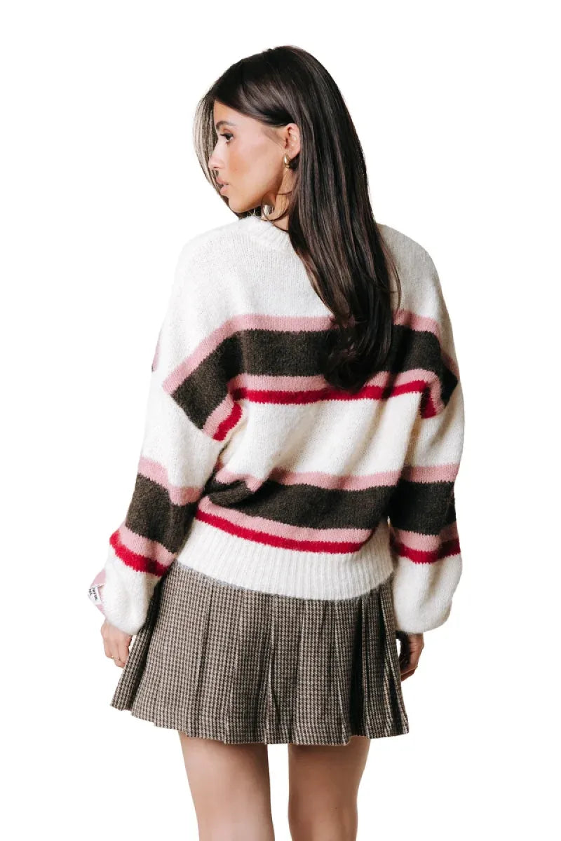 COLORFUL REBEL Olivia Stripe Sweater
