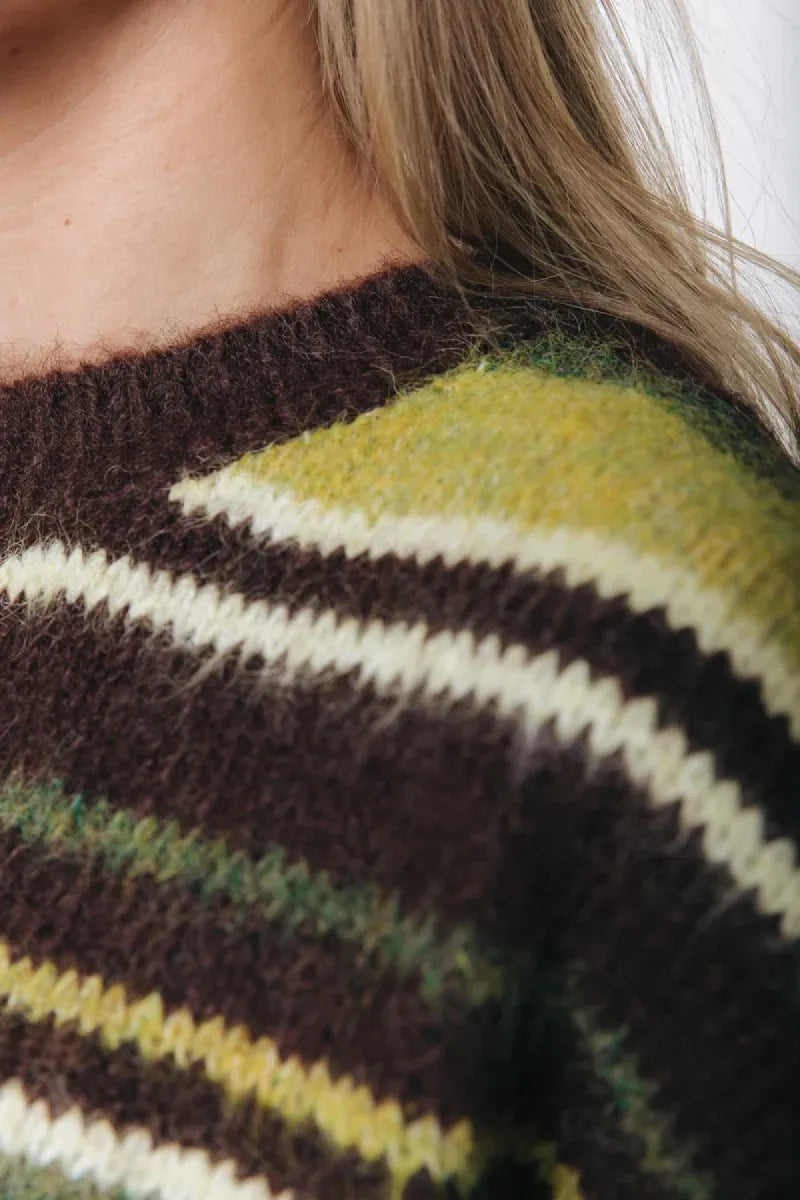 COLORFUL REBEL Olivia Striped Sweater