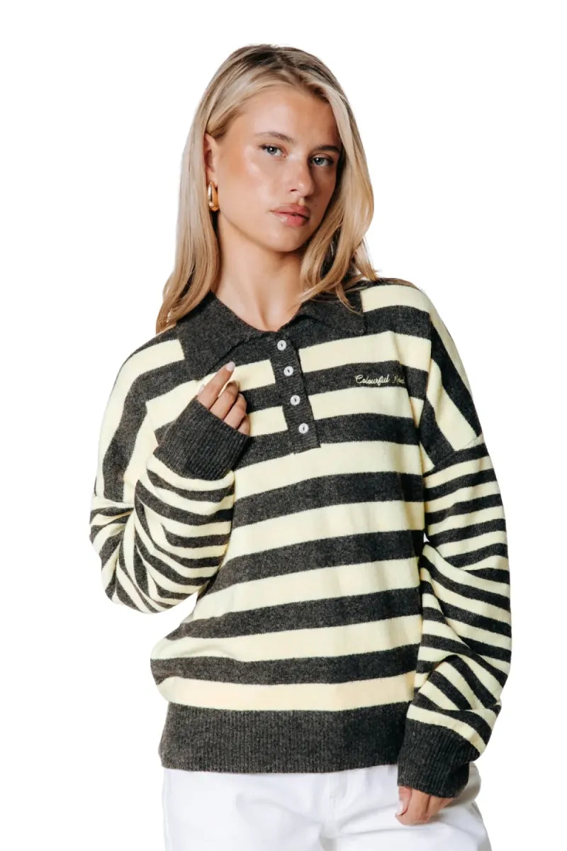 COLORFUL REBEL Linsey Striped Sweater