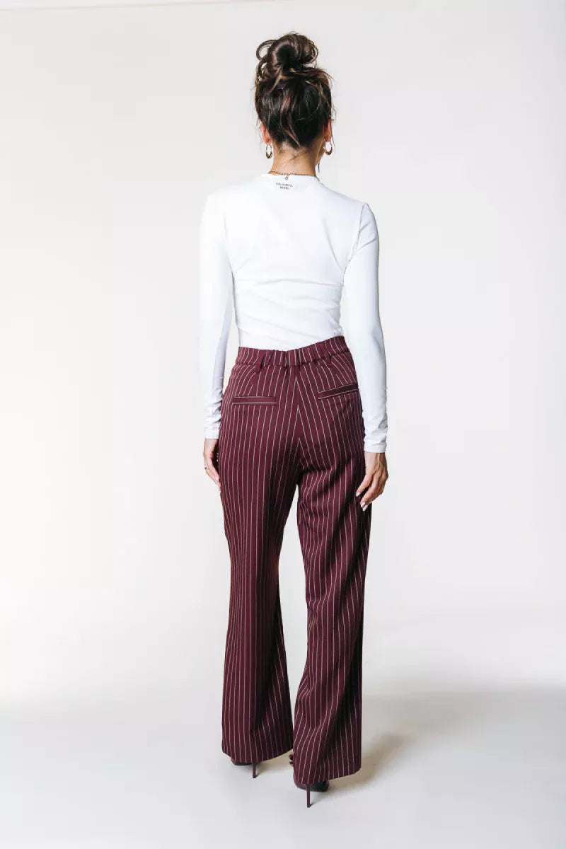 COLORFUL REBEL Rus Pinstripe Straight Pants