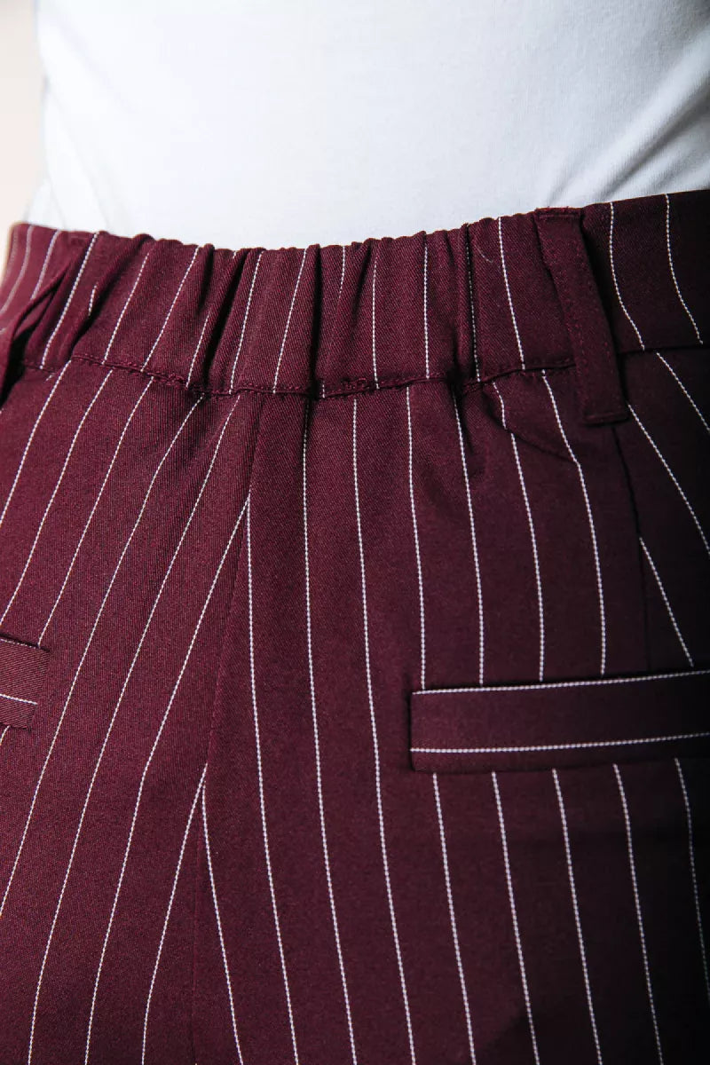 COLORFUL REBEL Rus Pinstripe Straight Pants