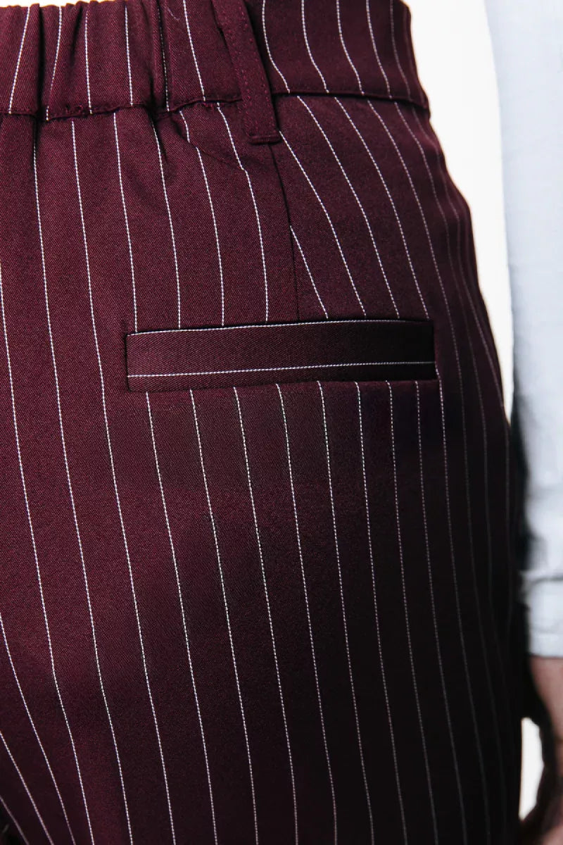 COLORFUL REBEL Rus Pinstripe Straight Pants