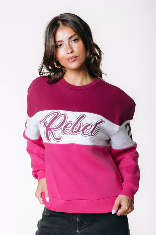 COLORFUL REBEL Colour Block Logo Sweat