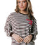 COLORFUL REBEL Striped Wavy Logo Longsleeve