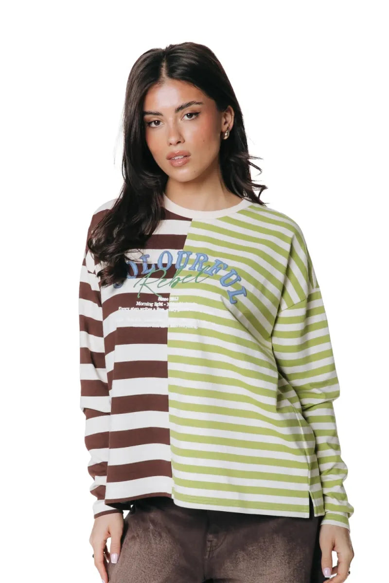 COLORFUL REBEL Two Striped Longsleeve