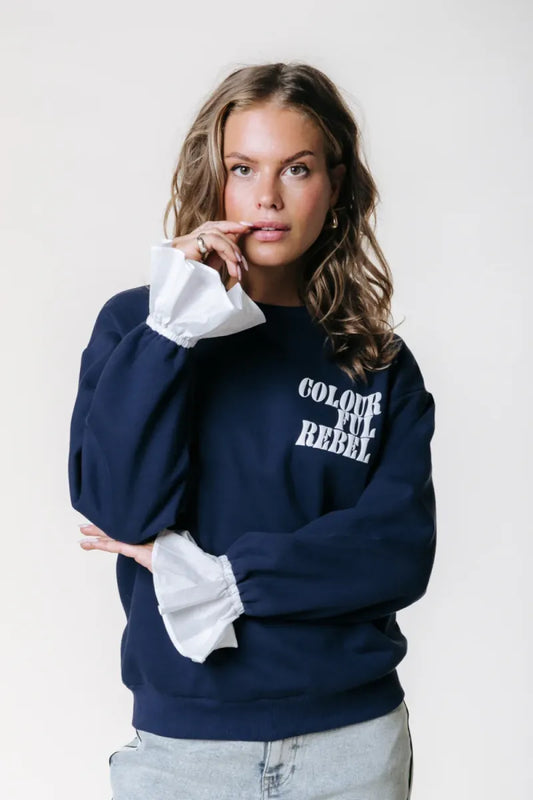 COLORFUL REBEL Poplin Cuff Sweat