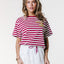 COLORFUL REBEL Puff Logo Stripe T-Shirt