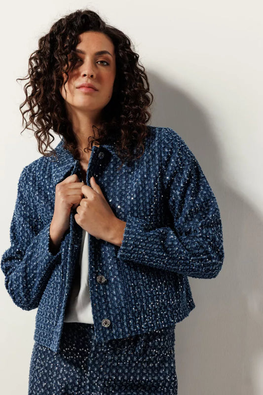 TRAMONTANA Sequin Denim Jacket