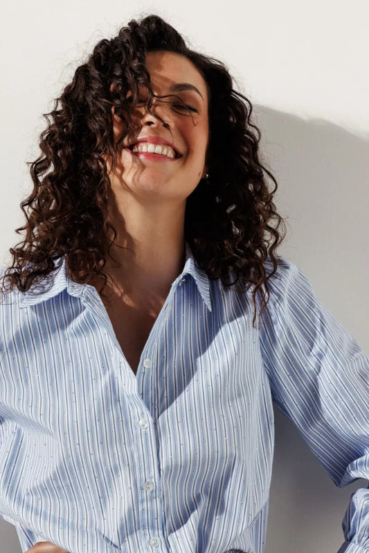 TRAMONTANA Oversized Lurex Blouse