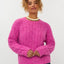 Ydence Knitted Sweater Fiene - Fuchsia