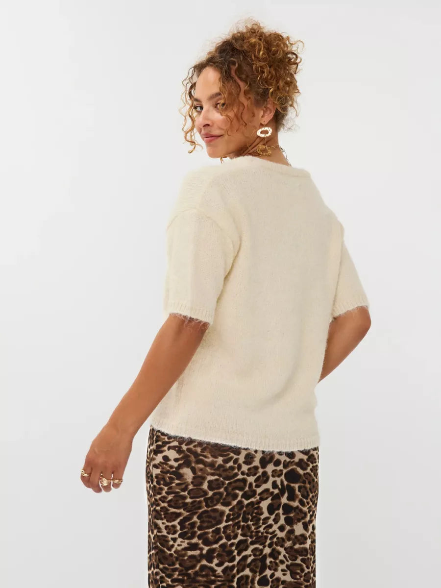 Ydence Knitted Sweater Eddie - Ecru