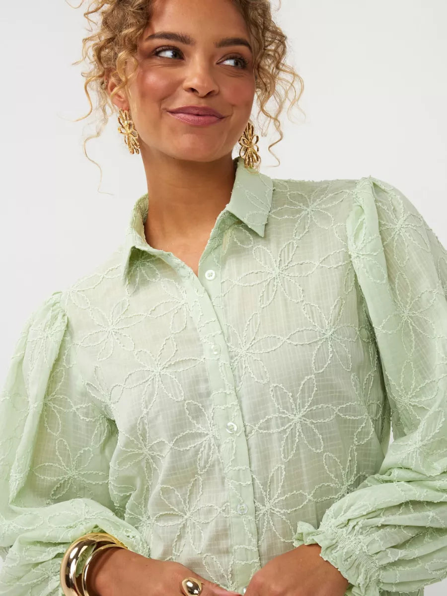 Ydence Blouse Isamae - Soft Green