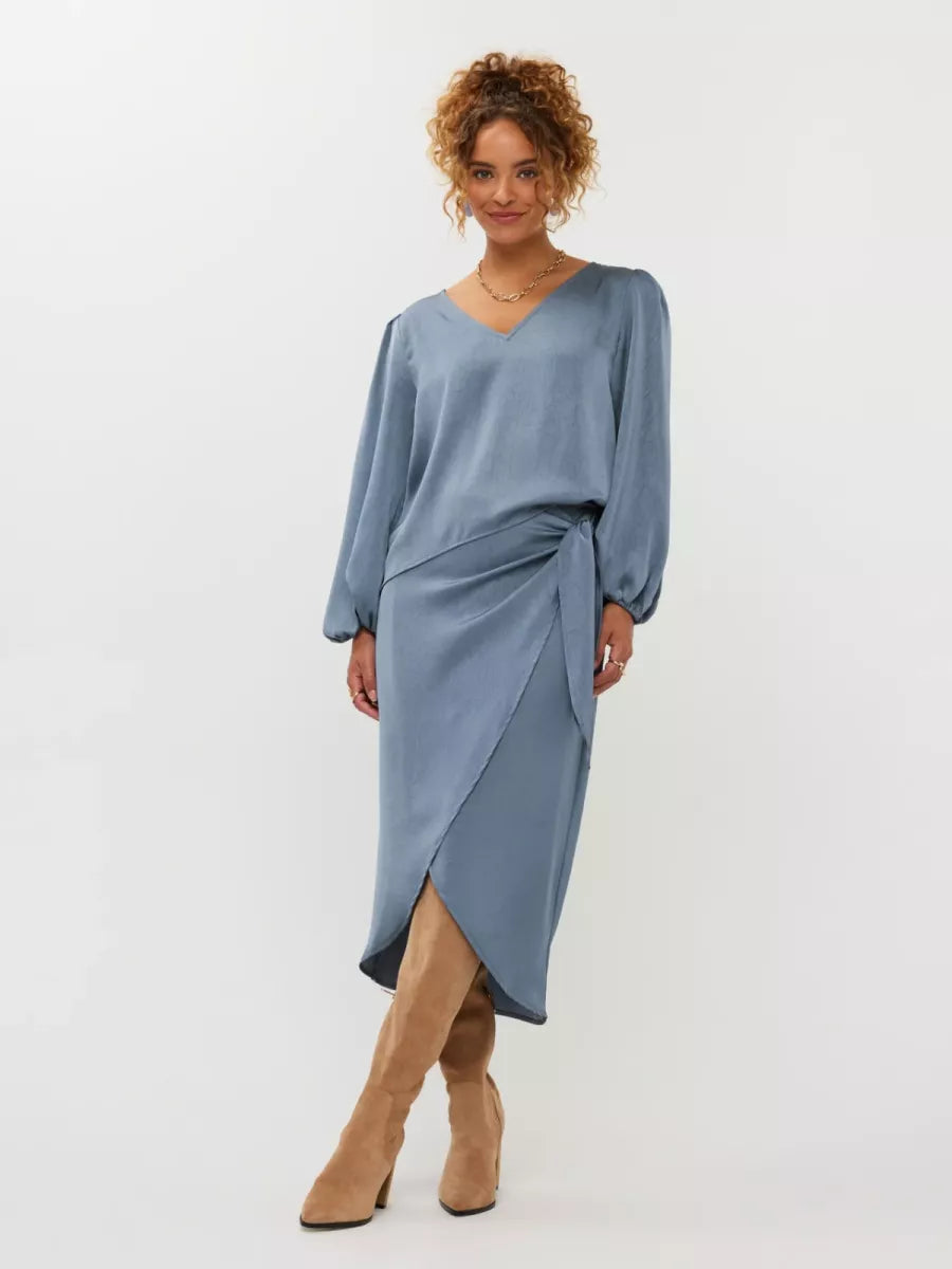 Ydence Top Nyma - Blue Grey
