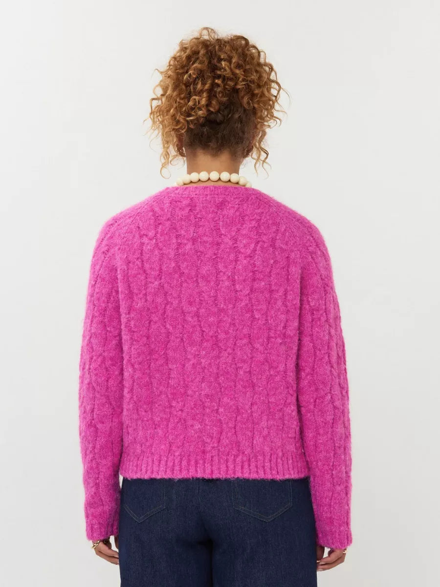 Ydence Knitted Sweater Fiene - Fuchsia