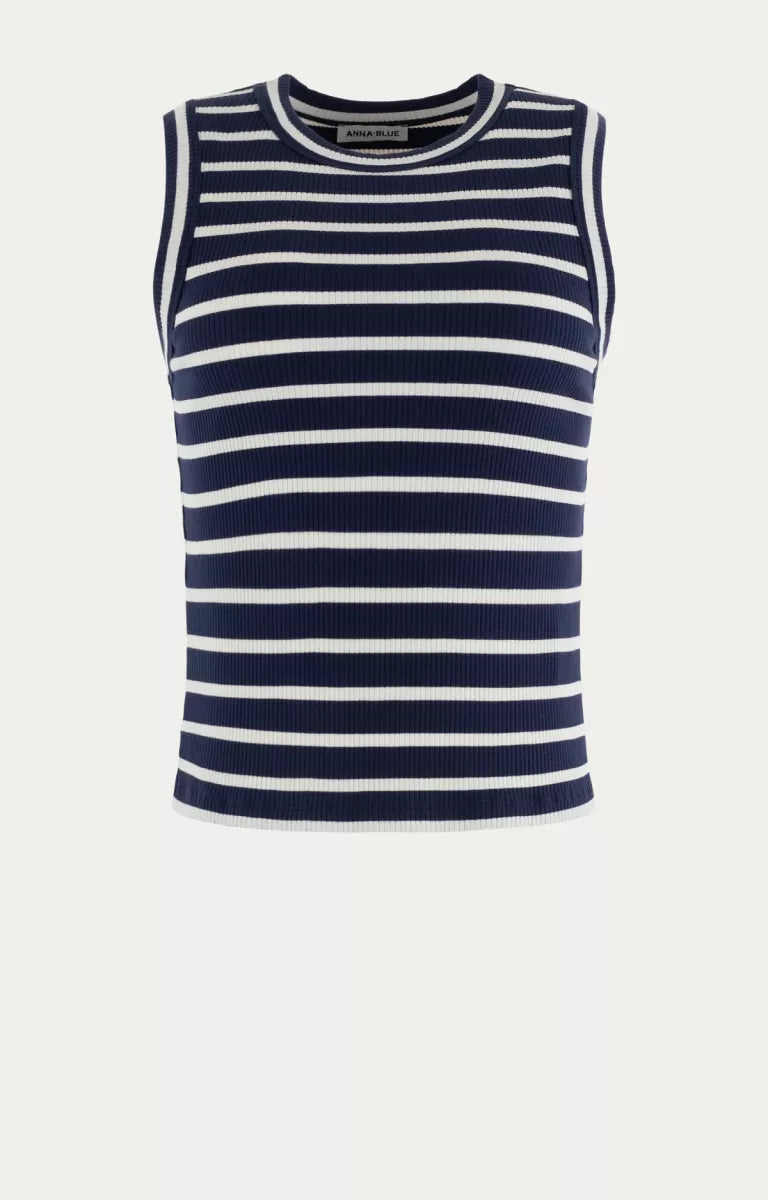 ANNA BLUE Ribby Top