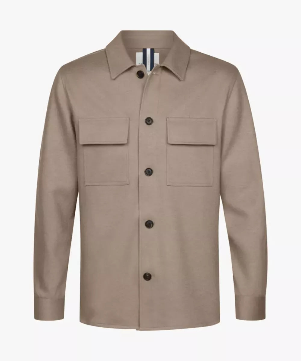 PROFUOMO Beige Wol Knitted Overshirt - Beige
