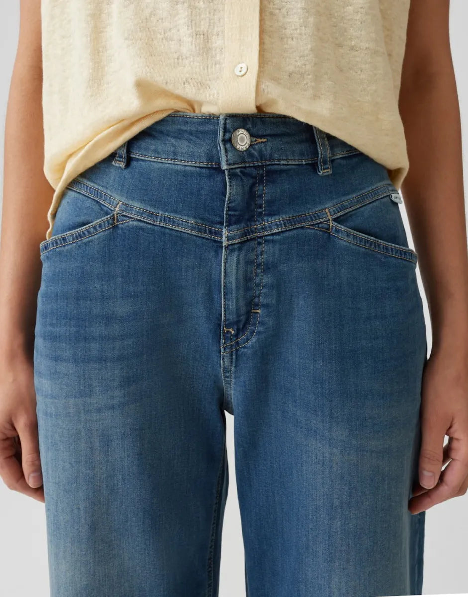 OPUS-PANTS Mari Cosmo Barrel Jeans - Dark Blue