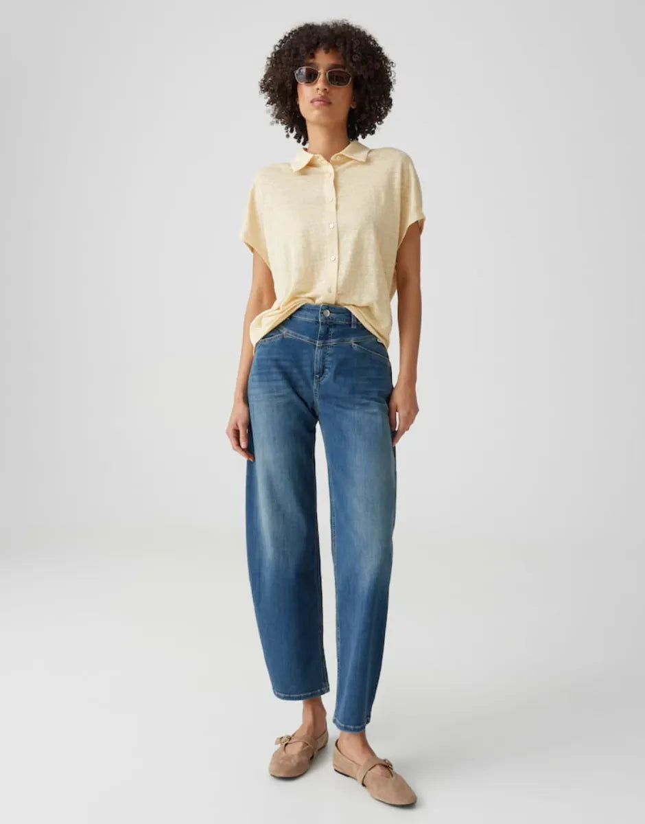 OPUS-PANTS Mari Cosmo Barrel Jeans - Dark Blue