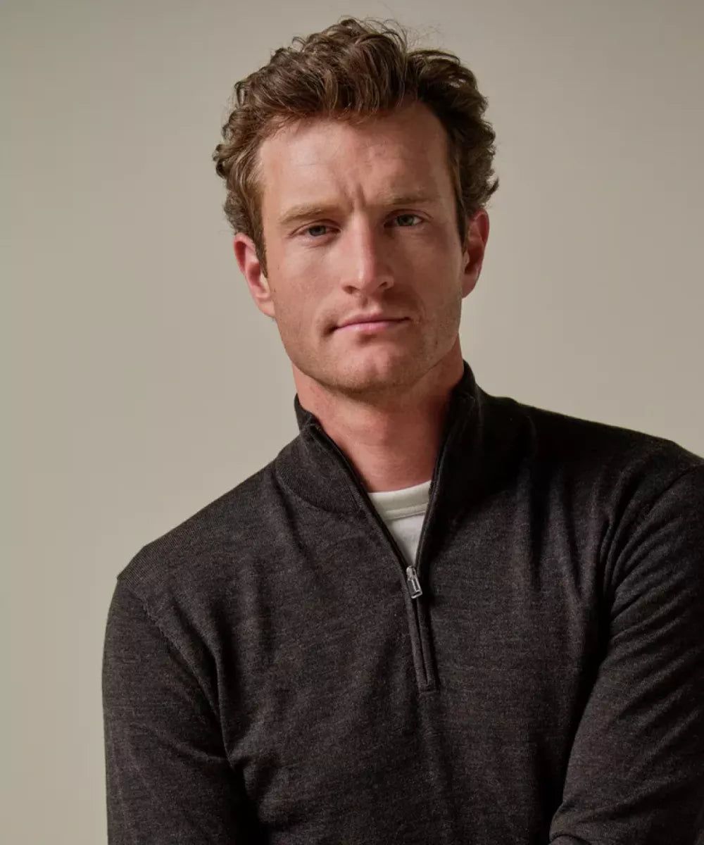 PROFUOMO Bruine Merino Half Zip