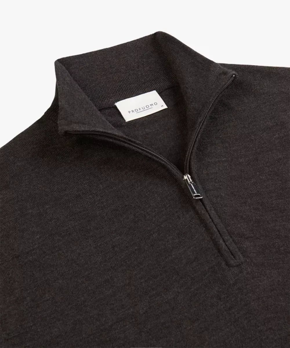 PROFUOMO Bruine Merino Half Zip