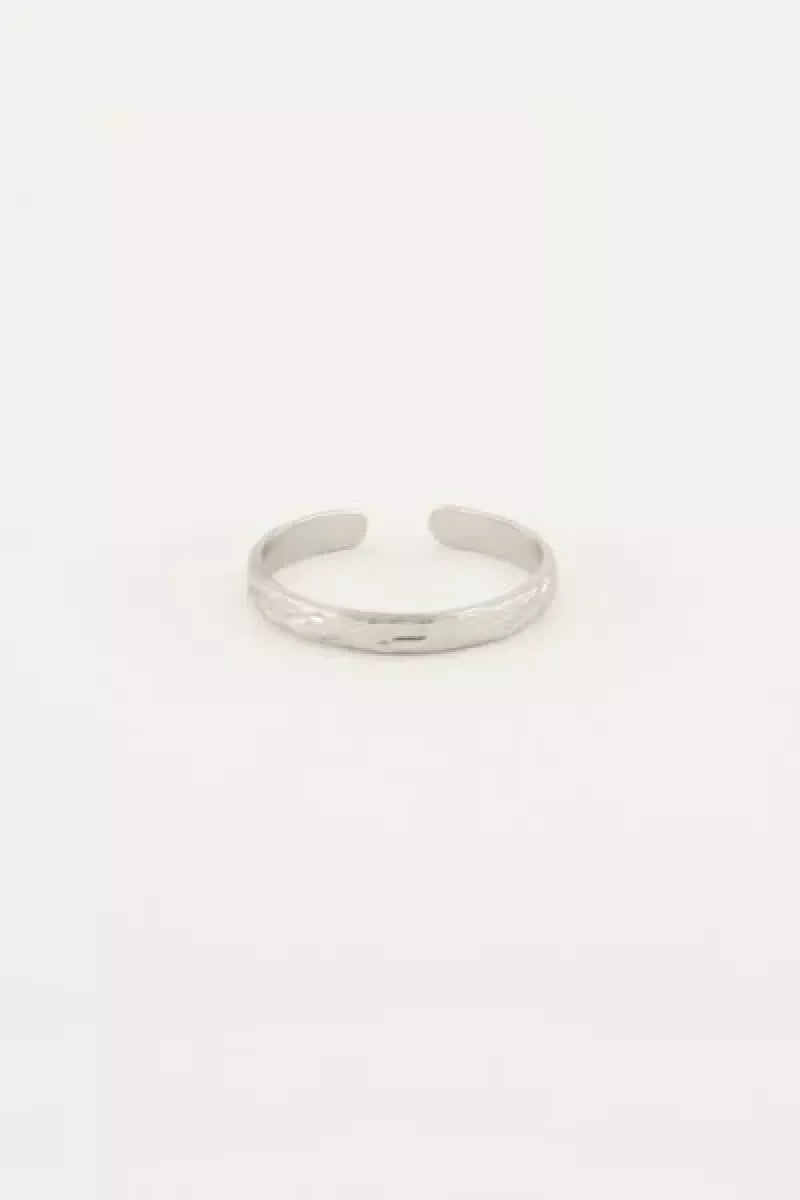 MY JEWELLERY Mix Ring Breed Structuur - Zilver
