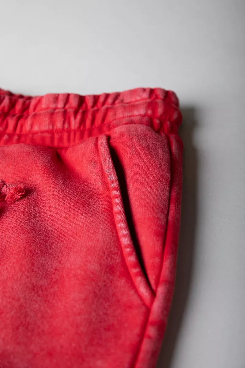 COLORFUL REBEL Uni logo acid wash sweat short