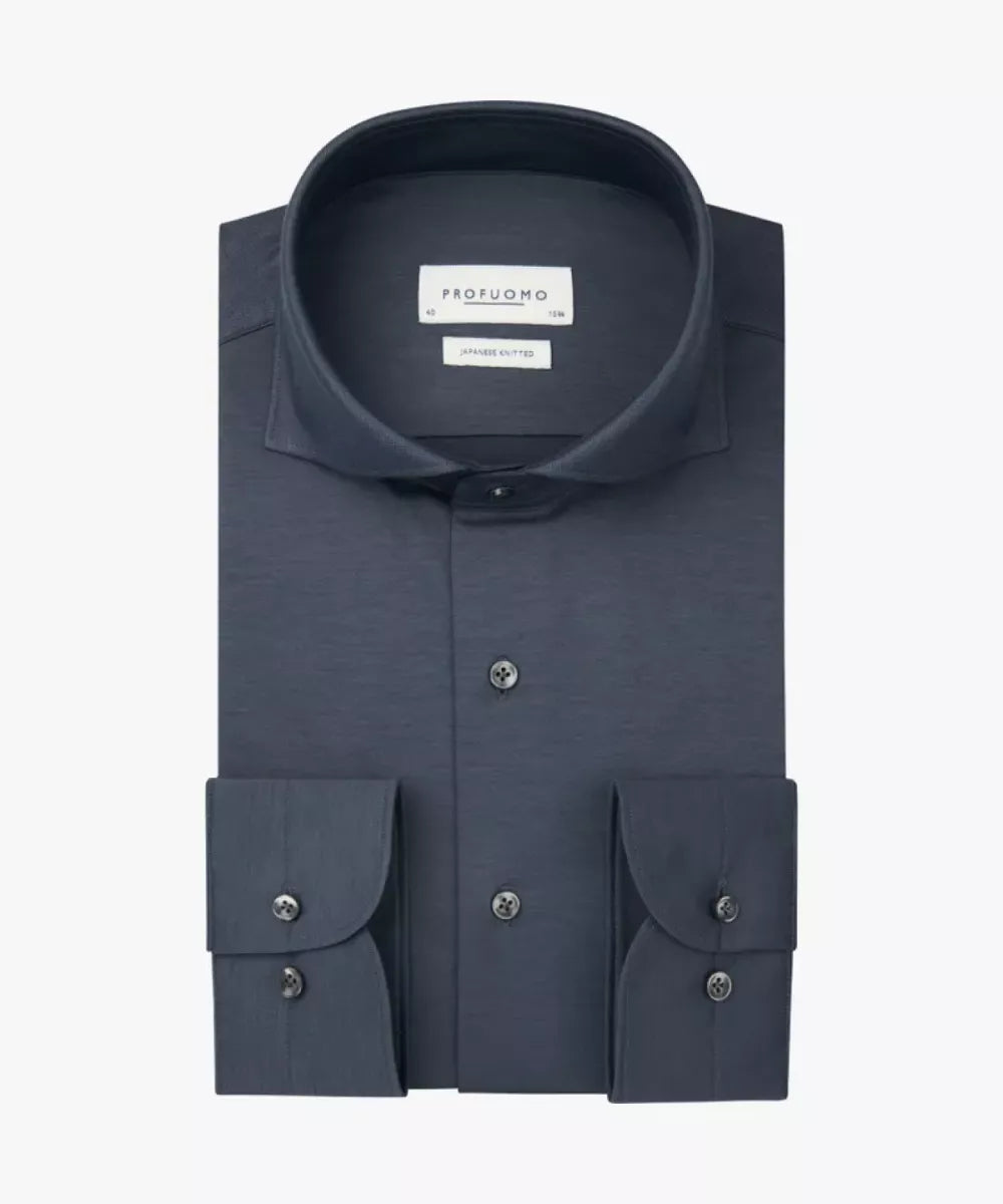 PROFUOMO Japanese Knitted Overhemd - Indigo