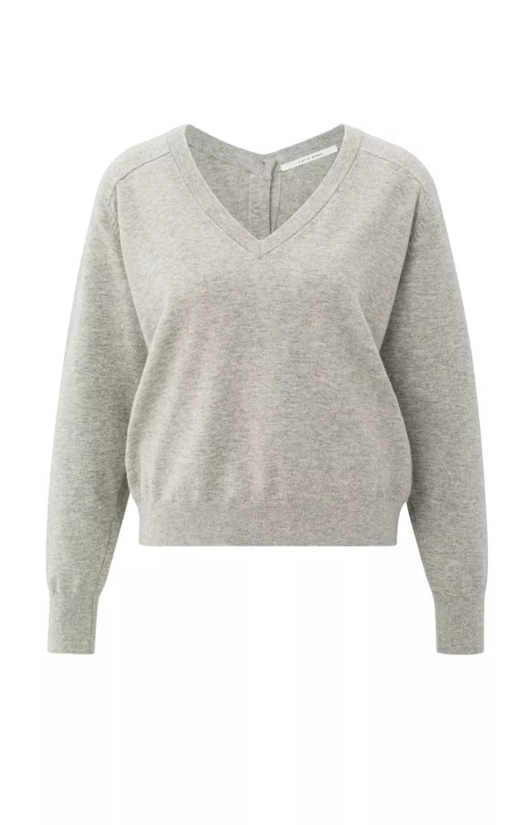 YAYA Double V-Neck Sweater