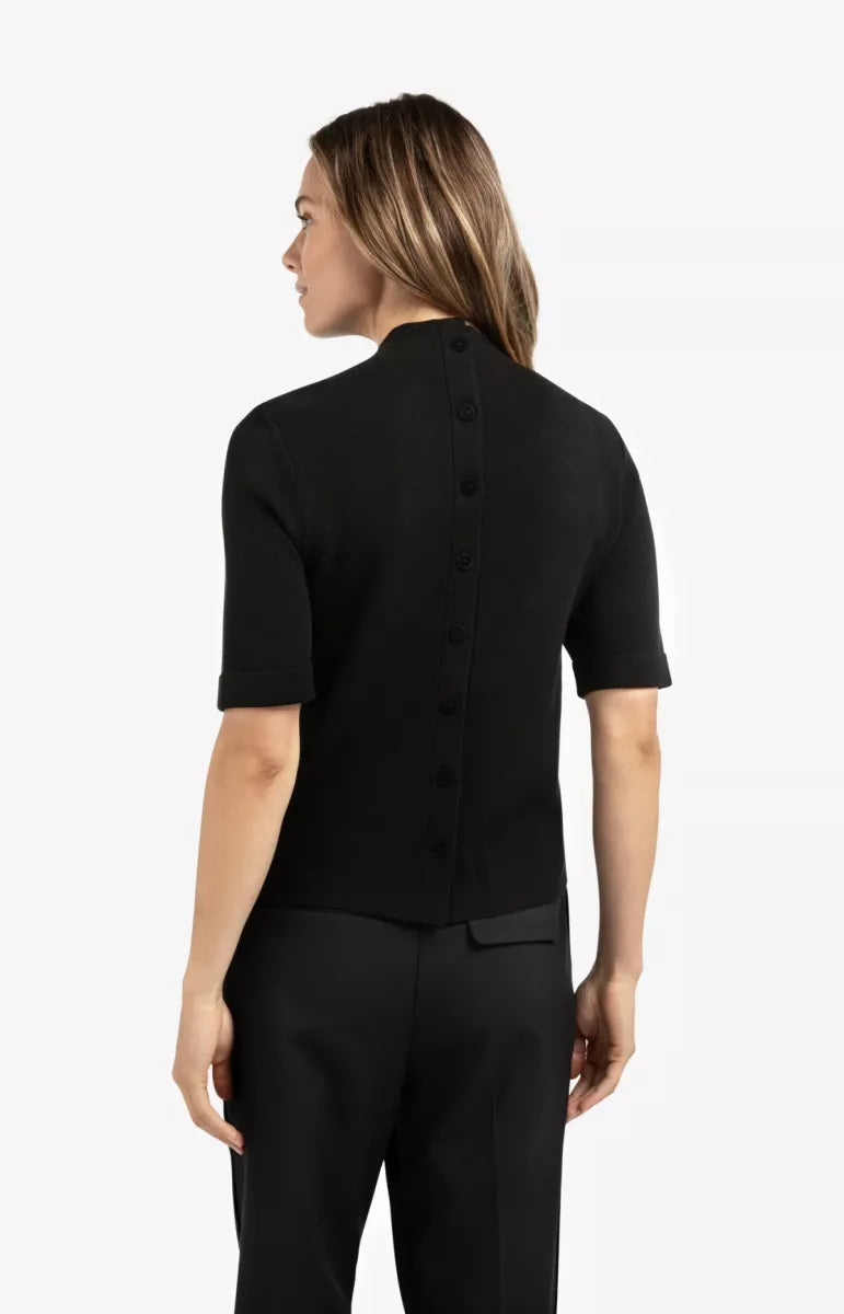 YAYA Sweater With Back Buttons