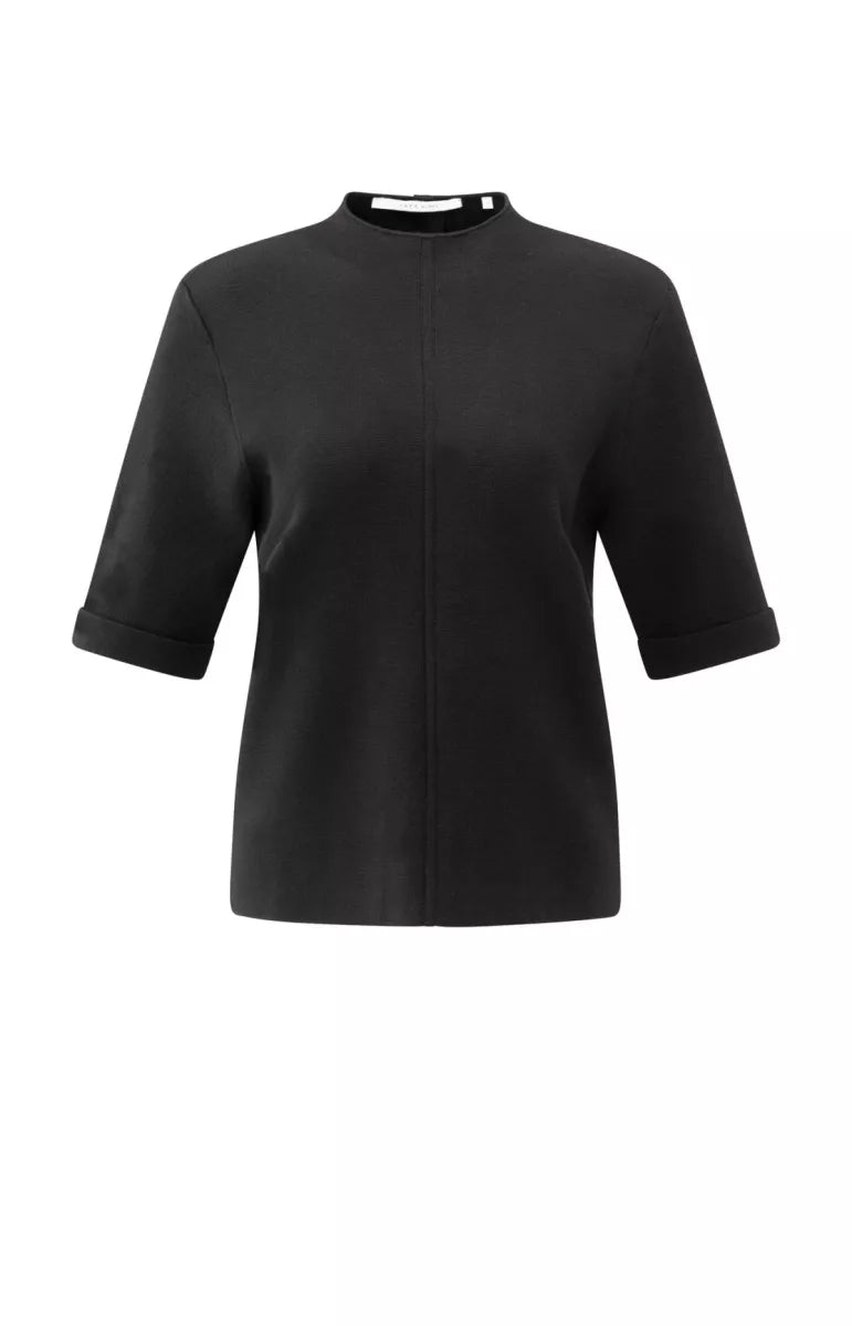 YAYA Sweater With Back Buttons