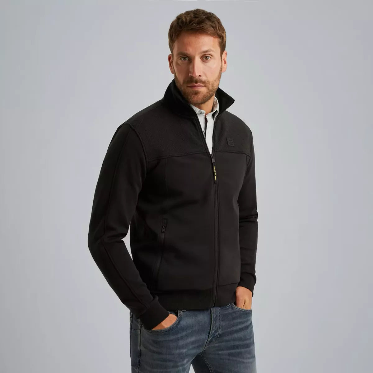 PME-LEGEND Sweat jacket met ritssluiting ZWART