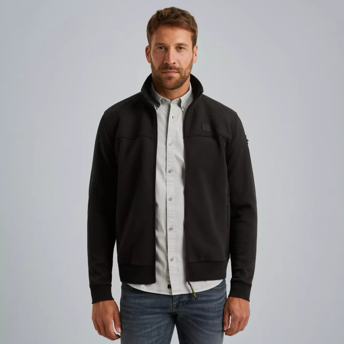 PME-LEGEND Sweat jacket met ritssluiting ZWART