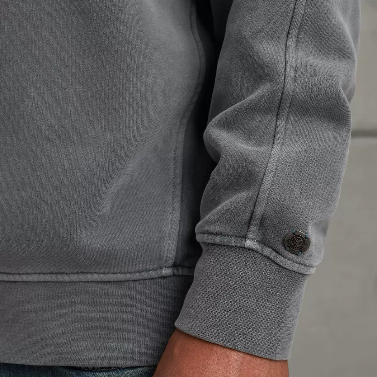 CAST IRON Long sleeve r-neck relaxed fit swe - DIVERSEN