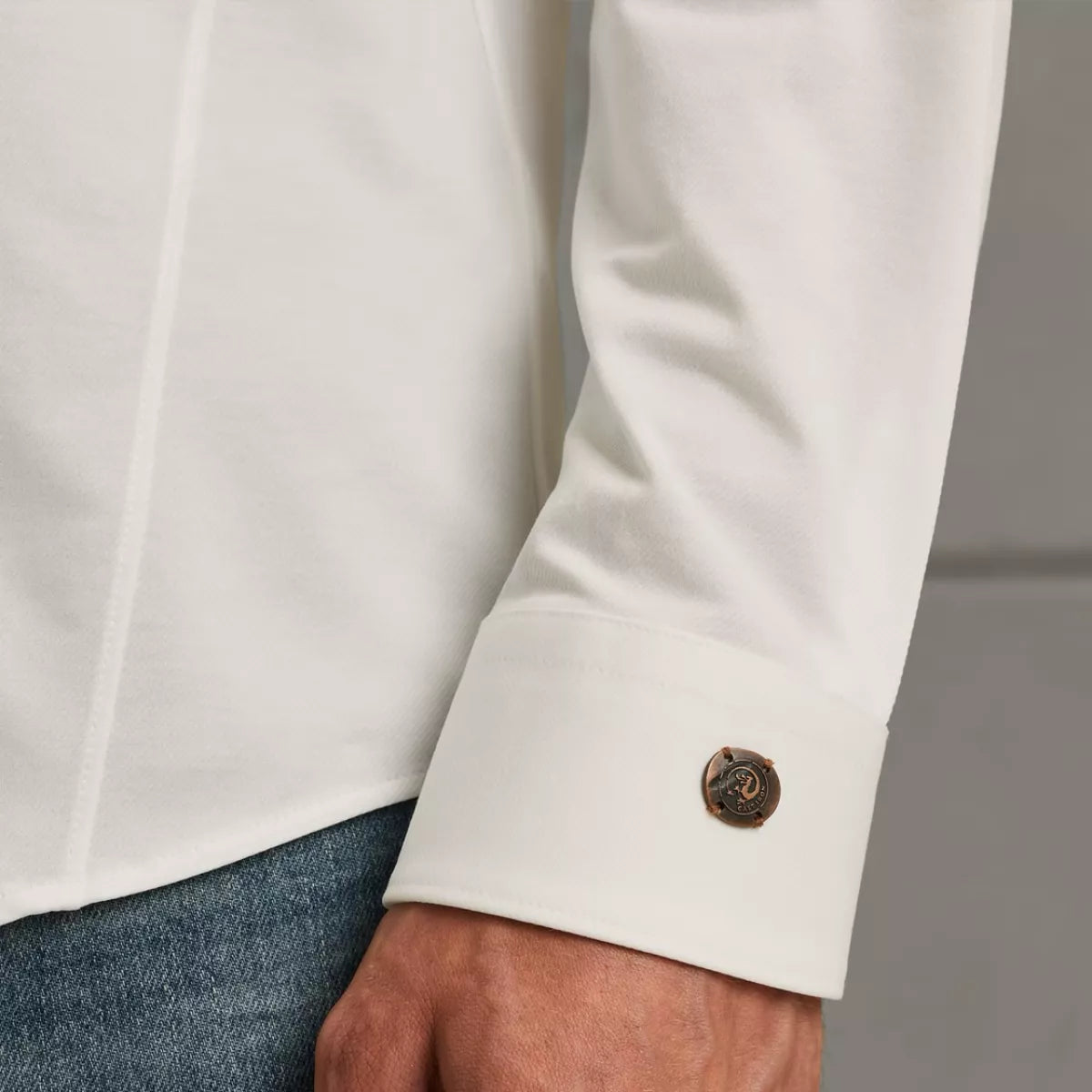 CAST IRON CAST IRON LONG SLEEVE SHIRT - WIT