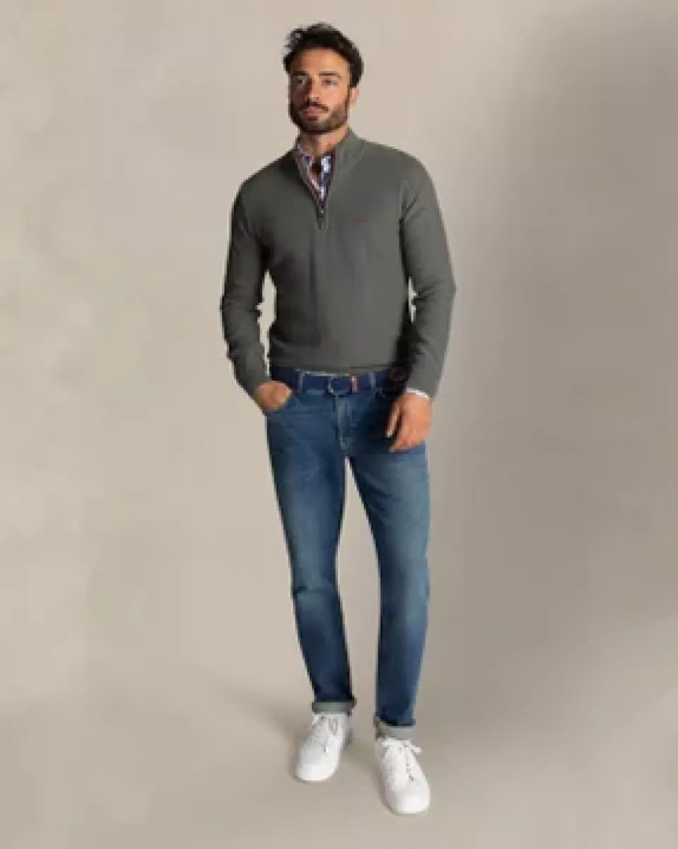 NEW ZEALAND AUCKLAND NEW ZEALAND AUCKLAND Pullover Half zip - KHAKI GROEN