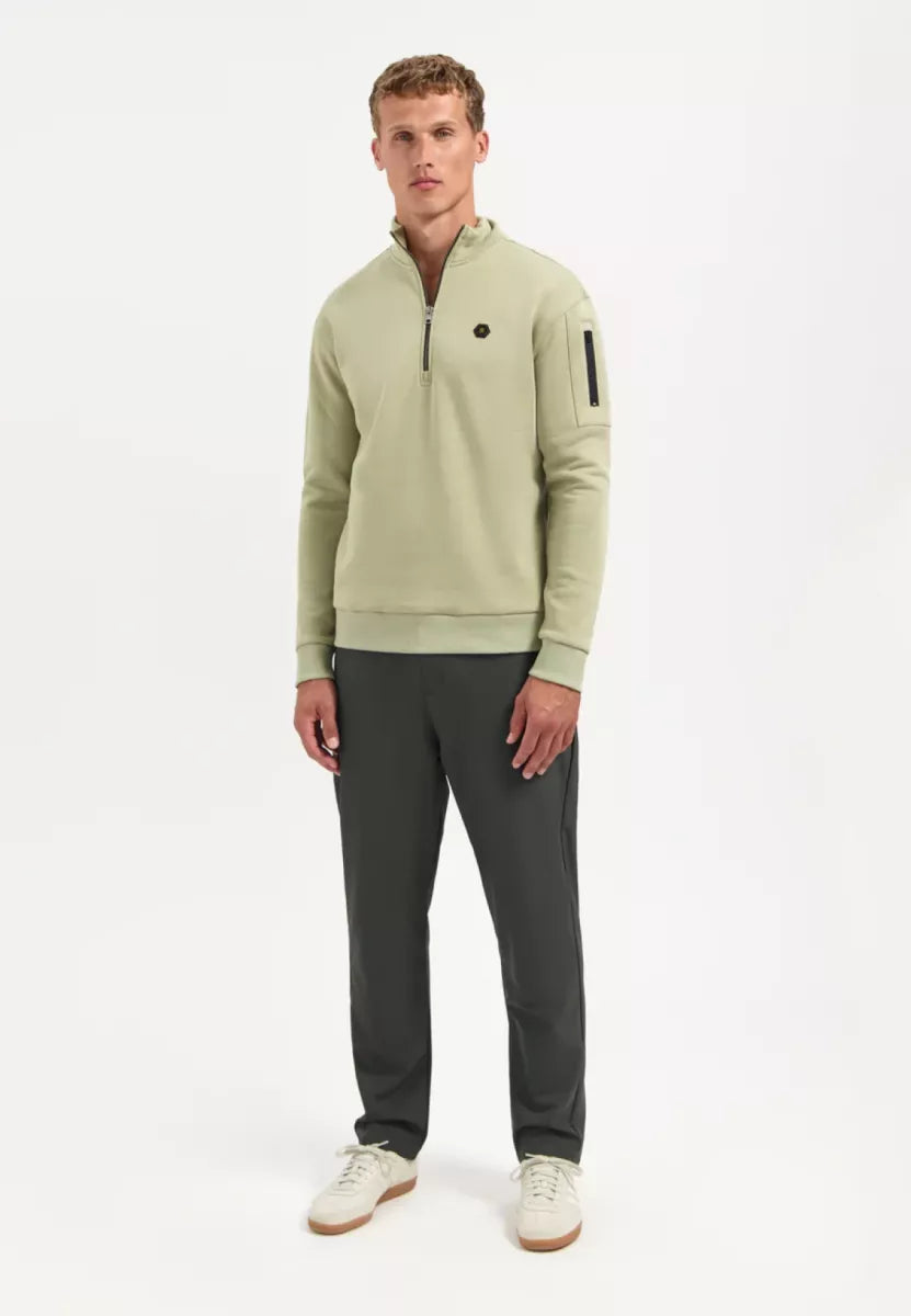NO EXCESS Half zip sweater - GROEN